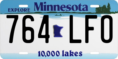 MN license plate 764LFO