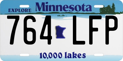 MN license plate 764LFP
