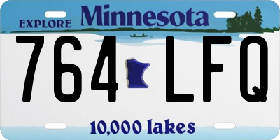 MN license plate 764LFQ