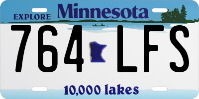 MN license plate 764LFS