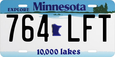 MN license plate 764LFT