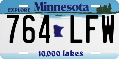 MN license plate 764LFW