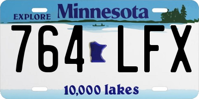 MN license plate 764LFX