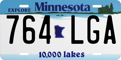 MN license plate 764LGA