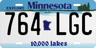 MN license plate 764LGC