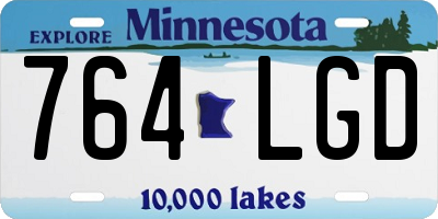 MN license plate 764LGD