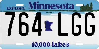 MN license plate 764LGG