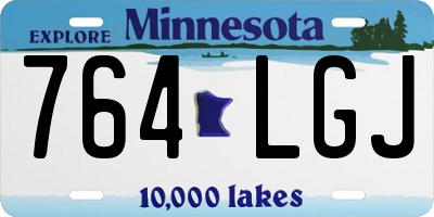 MN license plate 764LGJ