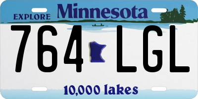 MN license plate 764LGL