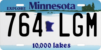 MN license plate 764LGM