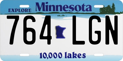 MN license plate 764LGN