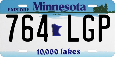 MN license plate 764LGP