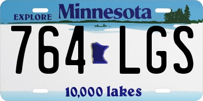MN license plate 764LGS