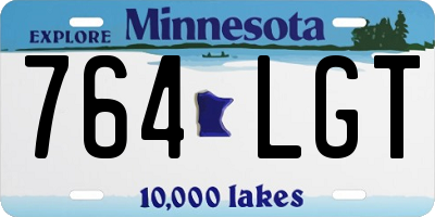 MN license plate 764LGT