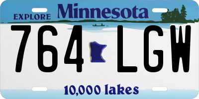 MN license plate 764LGW