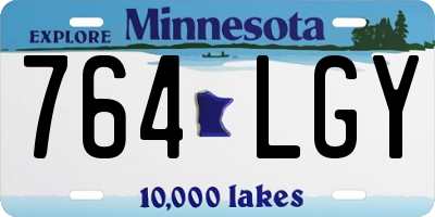 MN license plate 764LGY