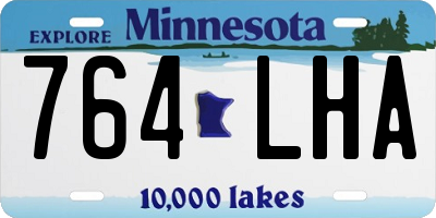 MN license plate 764LHA
