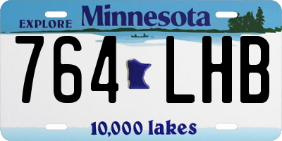 MN license plate 764LHB