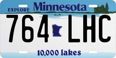 MN license plate 764LHC