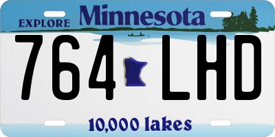 MN license plate 764LHD