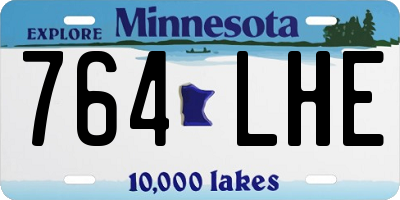 MN license plate 764LHE