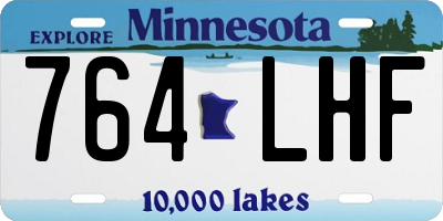 MN license plate 764LHF