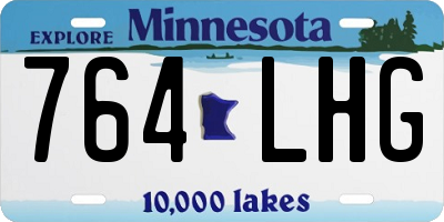 MN license plate 764LHG