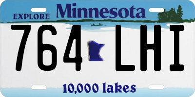 MN license plate 764LHI