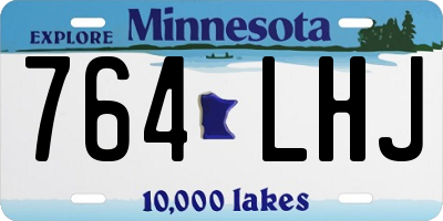 MN license plate 764LHJ