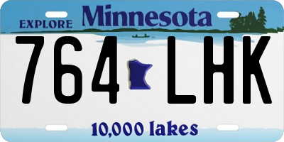 MN license plate 764LHK