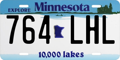 MN license plate 764LHL