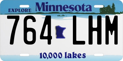 MN license plate 764LHM