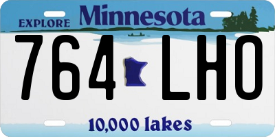 MN license plate 764LHO