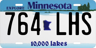 MN license plate 764LHS