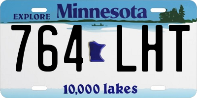 MN license plate 764LHT