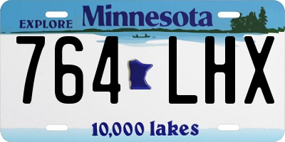 MN license plate 764LHX