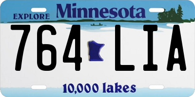 MN license plate 764LIA