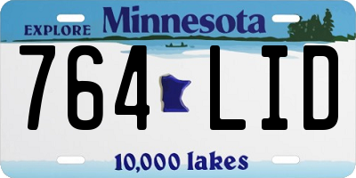 MN license plate 764LID