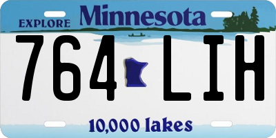MN license plate 764LIH