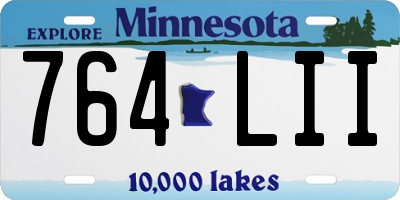 MN license plate 764LII