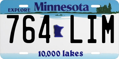 MN license plate 764LIM