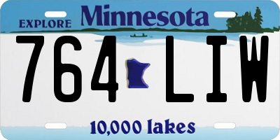 MN license plate 764LIW