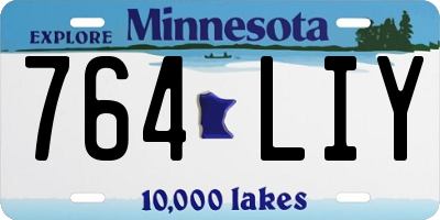 MN license plate 764LIY