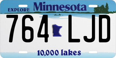 MN license plate 764LJD