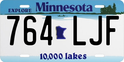 MN license plate 764LJF