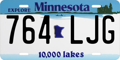 MN license plate 764LJG