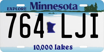 MN license plate 764LJI