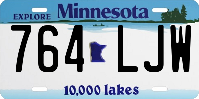 MN license plate 764LJW