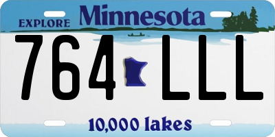 MN license plate 764LLL