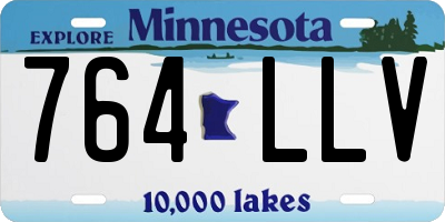 MN license plate 764LLV